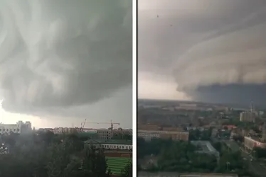 Imagem ilustrativa da imagem Tipo raro de tempestade, supercélula, é registrada na China