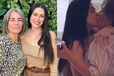 Imagem ilustrativa da imagem VÍDEO | Cleo e Gloria Pires são alvo de críticas após darem selinho