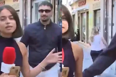 Imagem ilustrativa da imagem VÍDEO | Homem é preso após assediar jornalista ao vivo em transmissão