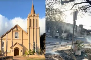 Imagem ilustrativa da imagem VÍDEO | Igreja histórica no Havaí fica intacta após incêndio florestal