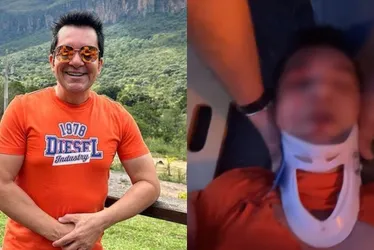 Imagem ilustrativa da imagem VÍDEO | Regis Danese sofre acidente e publica vídeo sangrando em ambulância