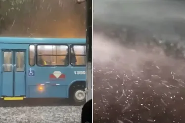 Imagem ilustrativa da imagem VÍDEOS | Cidades de MG são atingidas por vendaval e chuva de granizo