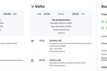 Imagem ilustrativa da imagem Vitória terá voo direto para Brasília da Gol; confira detalhes