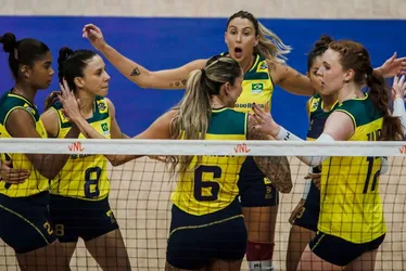 Imagem ilustrativa da imagem Vôlei: Brasil bate Coreia do Sul em Brasília pela Liga das Nações
