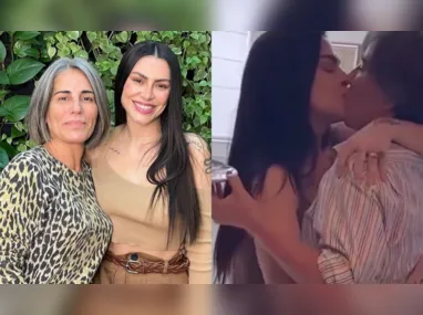 Imagem ilustrativa da imagem VÍDEO | Cleo e Gloria Pires são alvo de críticas após darem selinho