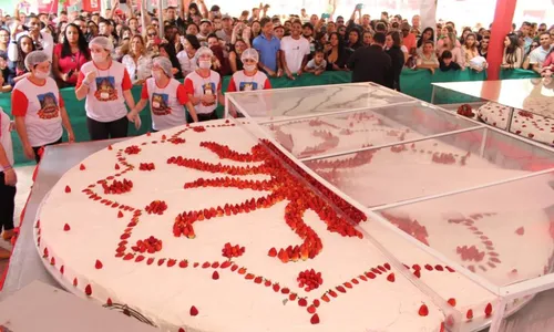 
          Imagem ilustrativa da imagem Festa do Morango com mais de meia tonelada de torta na região Serrana do ES
          