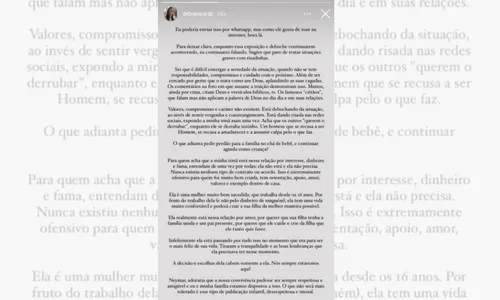 
          Imagem ilustrativa da imagem Irmã de Bruna Biancardi publica textão detonando Neymar
          