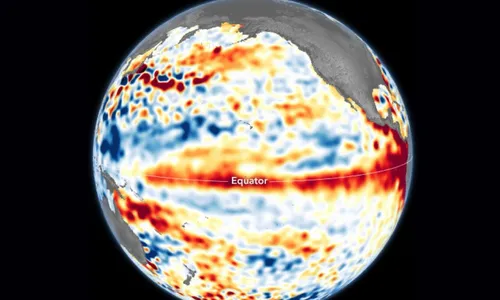 
          Imagem ilustrativa da imagem Nasa divulga imagem de satélite que mostra o avanço do El Niño
          