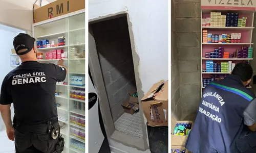 
          Imagem ilustrativa da imagem Polícia descobre sala secreta para esconder remédios e fecha farmácia da Serra
          