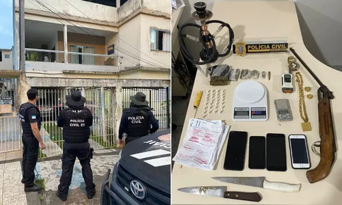 
          Imagem ilustrativa da imagem Polícia prende jovem de 20 anos com drogas, armas e até joias no Norte do ES
          