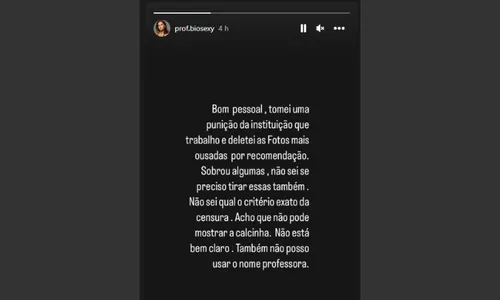 
          Imagem ilustrativa da imagem Professora denunciada por conteúdo adulto exclui fotos após recomendação do Ifes
          