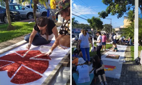 
          Imagem ilustrativa da imagem Tapetes enfeitam ruas do ES durante a festa de Corpus Christi
          