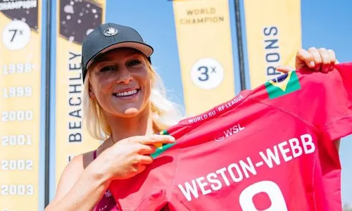 
          Imagem ilustrativa da imagem Tatiana Weston-Webb conquista título dos Jogos Mundiais de Surfe
          