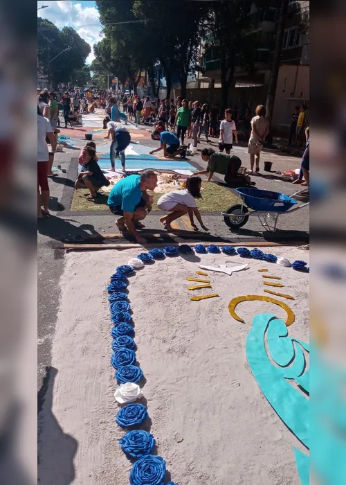 Imagem ilustrativa da imagem Tapetes enfeitam ruas do ES durante a festa de Corpus Christi