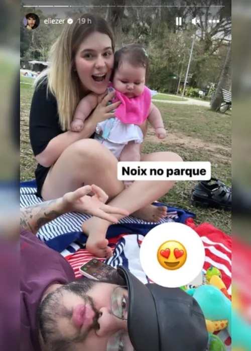 Imagem ilustrativa da imagem Viih Tube e Eliezer passeiam com Lua em casa: "Sair é perigoso"