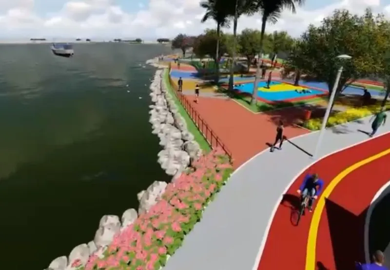 área da Lagoa do Meio vai ganhar ciclovia, playground e também academia