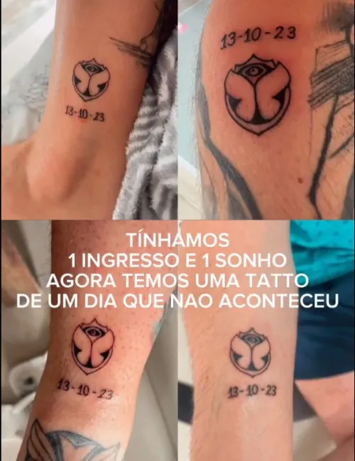 Imagem ilustrativa da imagem Amigos tatuam data cancelada do Tomorrowland Brasil