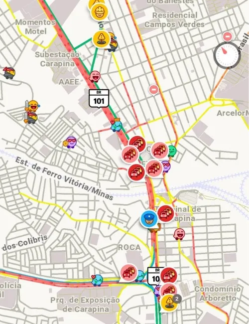 Imagem ilustrativa da imagem BR-101 na Serra é totalmente fechada por moradores em protesto por ônibus