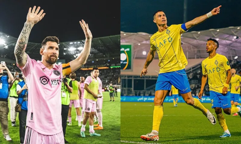 Imagem ilustrativa da imagem Inter Miami, de Messi, e Al Nassr, de Cristiano Ronaldo, se enfrentam em fevereiro