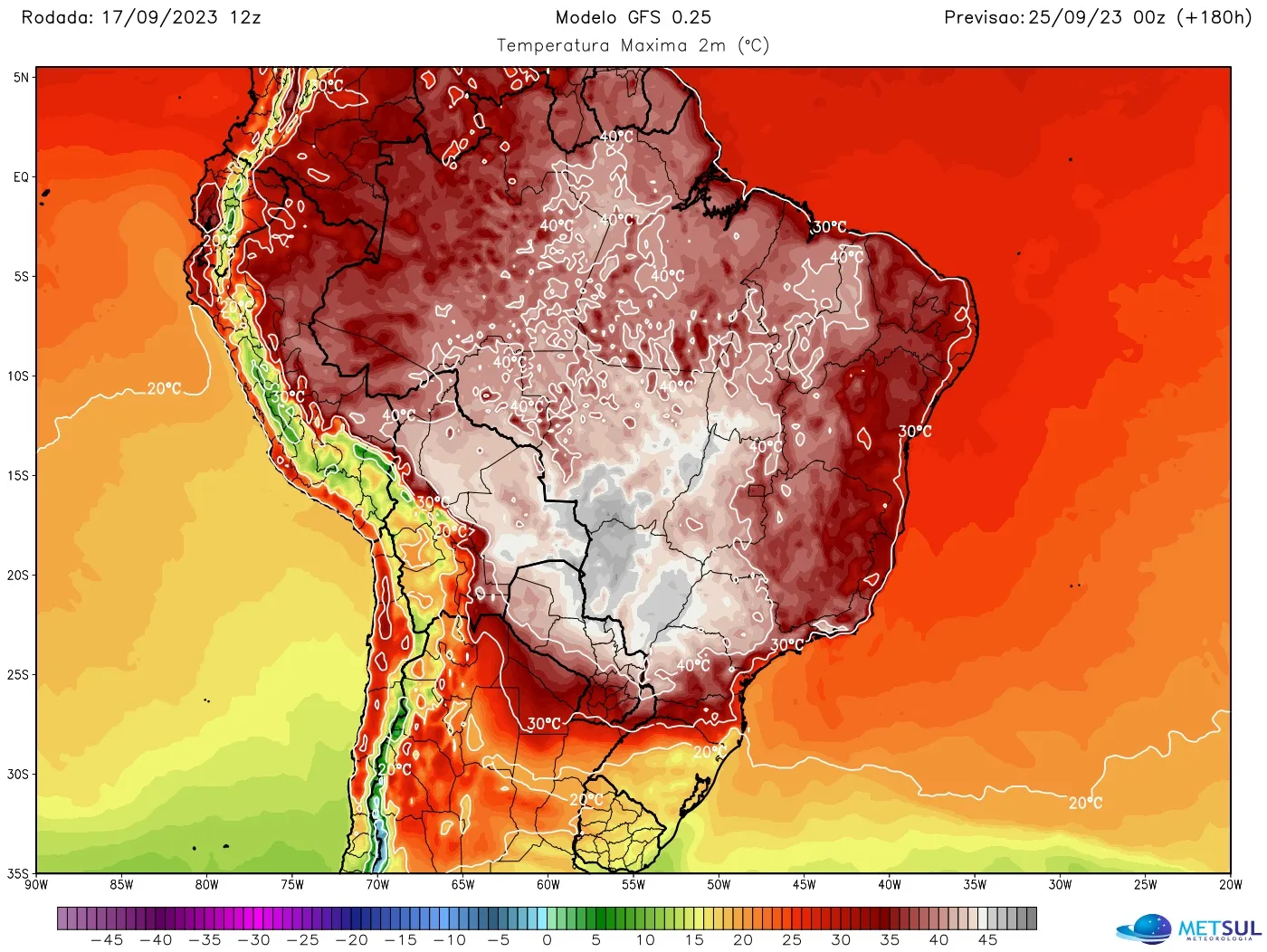Imagem ilustrativa da imagem Inverno chega ao fim com nova onda de calor e temperatura acima de 40ºC no Brasil