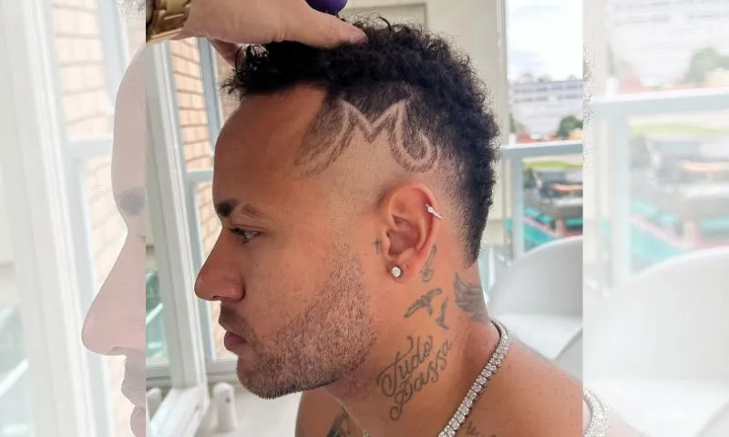 Imagem ilustrativa da imagem Neymar faz corte de cabelo em homenagem à filha. Veja como ficou