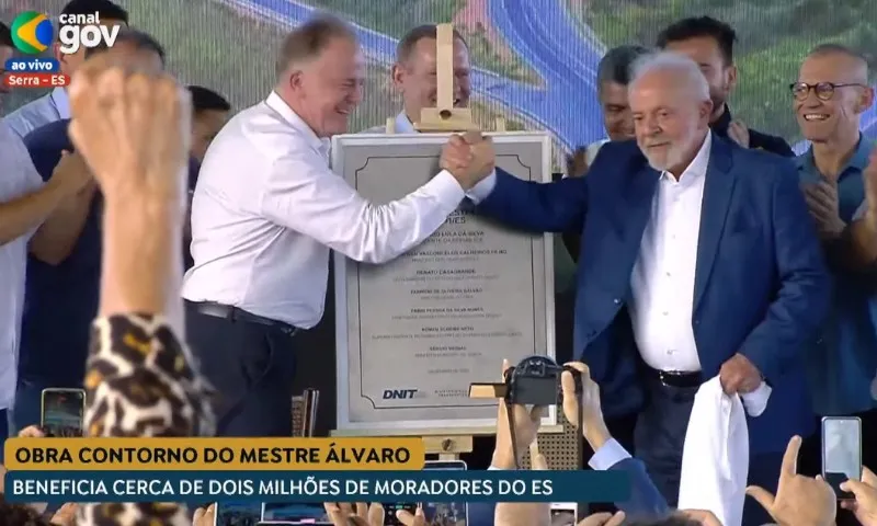 Imagem ilustrativa da imagem Novo Contorno do Mestre Álvaro: veja como foi a visita do Presidente Lula ao ES