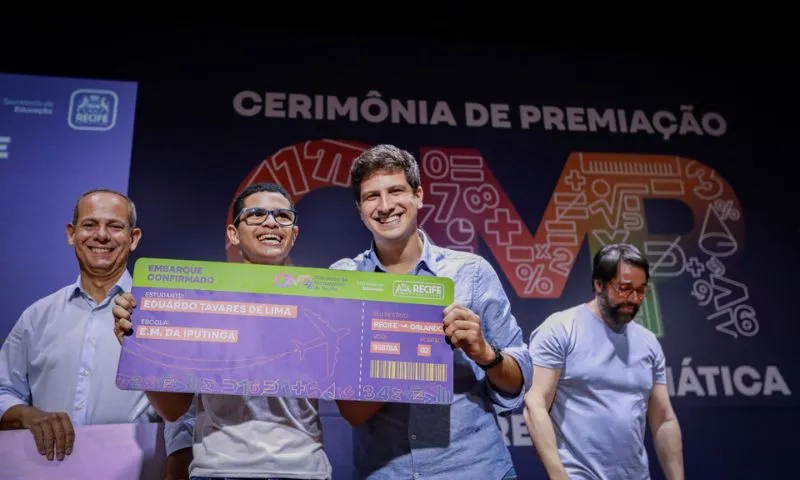 Imagem ilustrativa da imagem Vencedores da  Olimpíada de Matemática do Recife ganham viagem internacional