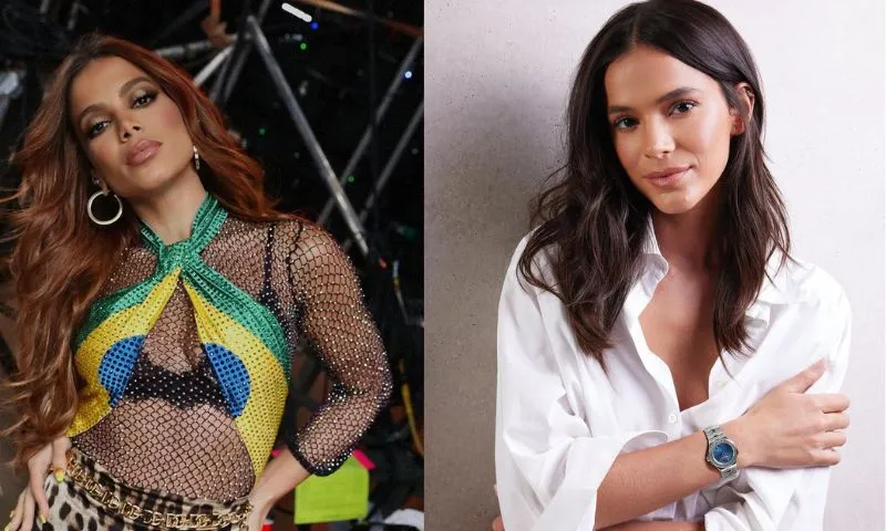 Imagem ilustrativa da imagem Anitta revela que divide aluguel de casa com Bruna Marquezine