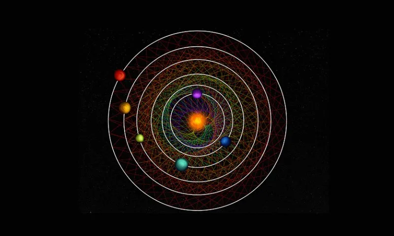 Imagem ilustrativa da imagem Cientistas descobrem raro sistema com seis planetas em órbita "perfeita"
