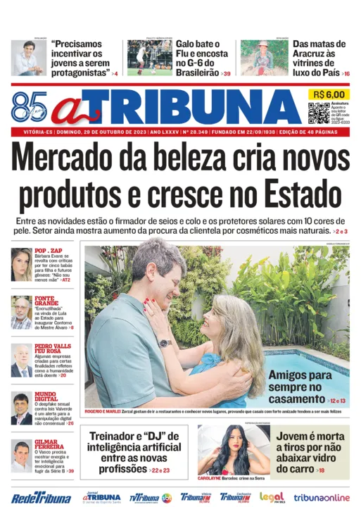 Imagem ilustrativa da imagem Confira os destaques do jornal A Tribuna deste domingo