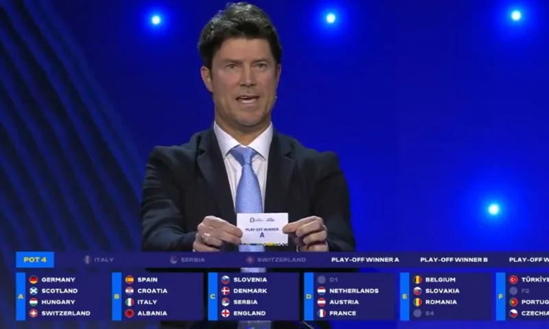 Imagem ilustrativa da imagem 'Gemidão do Zap' rouba a cena no sorteio dos grupos da Euro 2024; veja o vídeo
