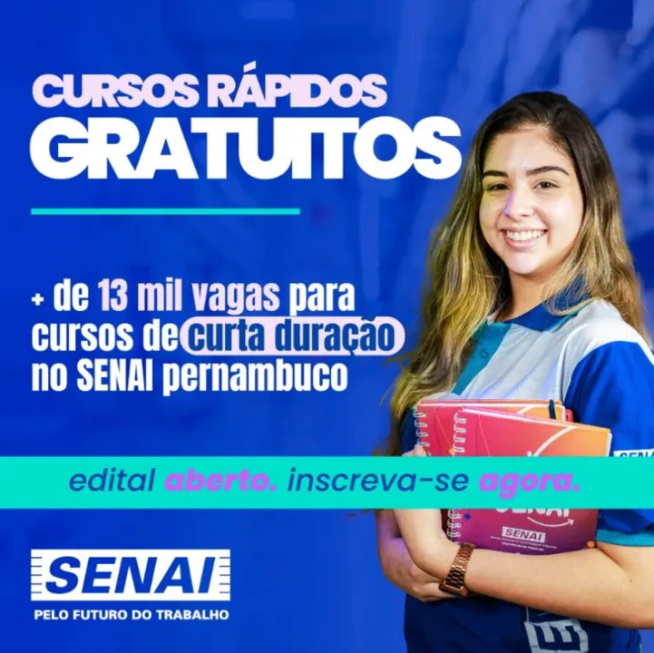 Imagem ilustrativa da imagem Inscrições abertas para mais de 13 mil vagas em cursos do Senai