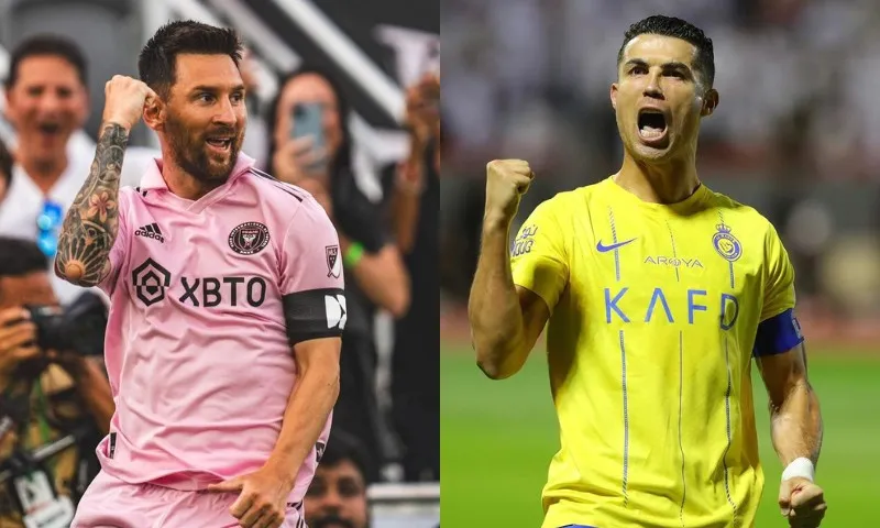 Imagem ilustrativa da imagem Inter Miami aceita convite e Messi enfrenta Al Nassr de Cristiano Ronaldo