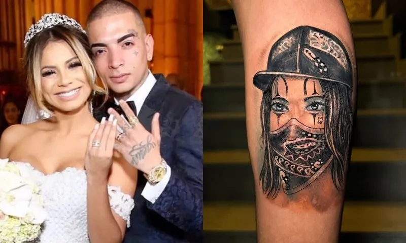 Imagem ilustrativa da imagem MC Guimê cobre tatuagem com rosto de Lexa após separação do casal