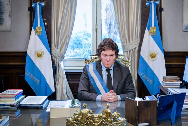 Imagem ilustrativa da imagem Milei toma posse na Argentina e anuncia forte ajuste fiscal