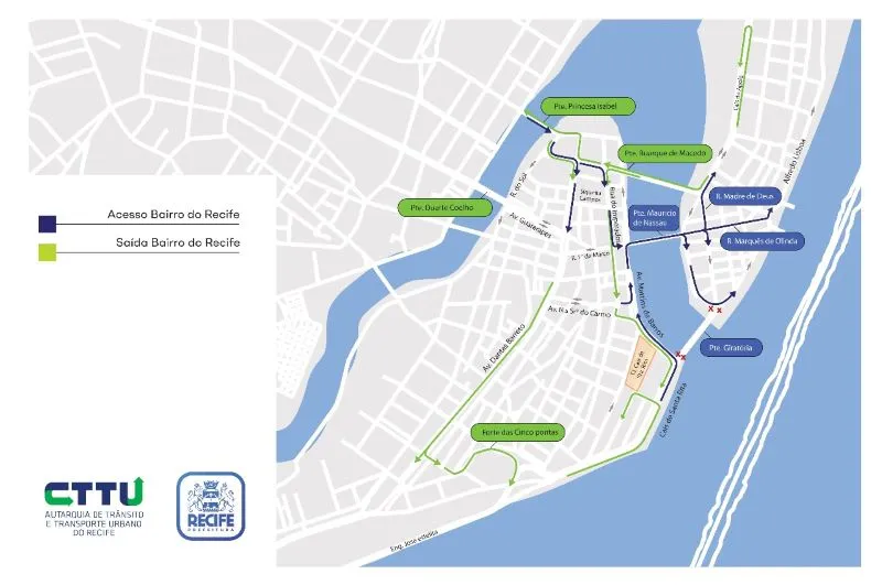 Imagem ilustrativa da imagem Obras na Ponte Giratória modificam o trânsito no bairro do Recife