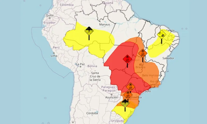 Imagem ilustrativa da imagem Onda de calor pode atingir 9 estados. Previsão não aponta o Espírito Santo