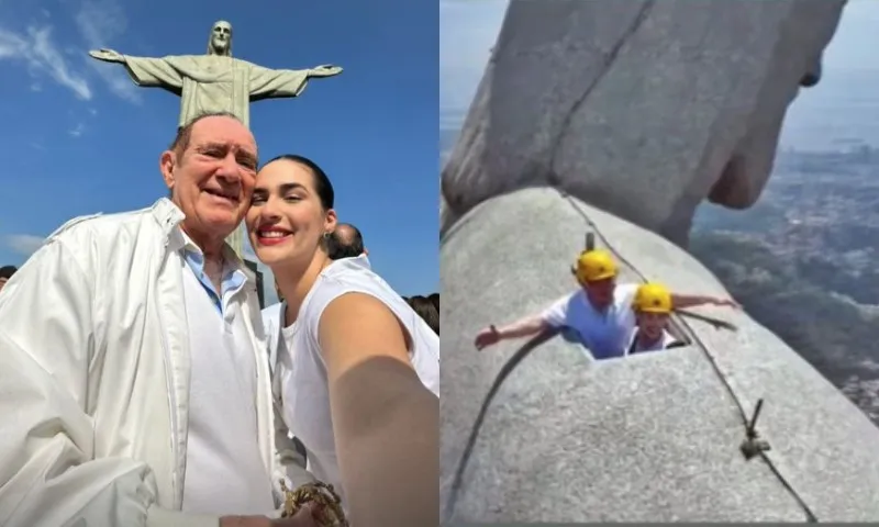 Imagem ilustrativa da imagem Renato Aragão, o Didi, volta a subir o Cristo Redentor