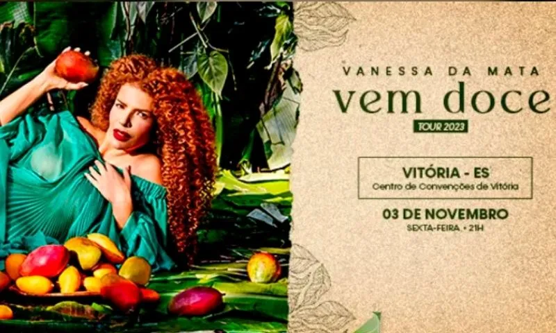 Imagem ilustrativa da imagem Tribuna Online sorteia pares de ingressos para show de Vanessa da Mata