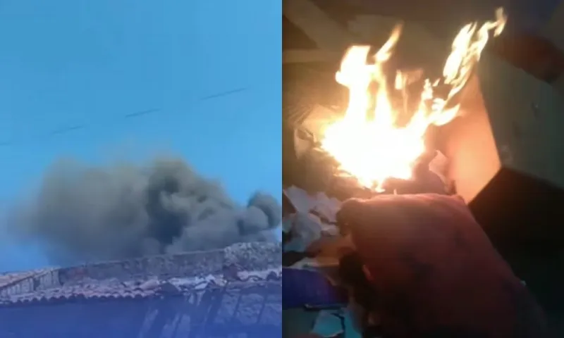 Imagem ilustrativa da imagem VÍDEO | Filha de 15 anos incendeia casa da mãe no PI: 'Toquei fogo mesmo'