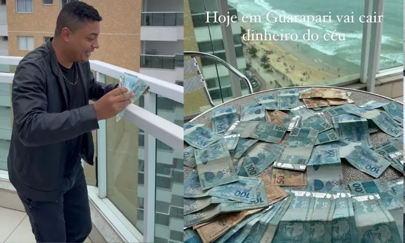 Imagem ilustrativa da imagem VÍDEO: 'Chuva de dinheiro' do céu de Guarapari mais uma vez