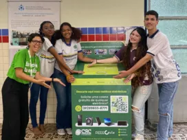 Imagem ilustrativa da imagem Escolas pernambucanas participam da gincana "Eletrônico não é lixo"