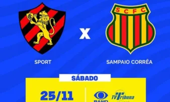 Imagem ilustrativa da imagem TV Tribuna/Band transmite ao vivo Sport x Sampaio Corrêa neste sábado