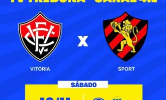 Imagem ilustrativa da imagem TV Tribuna/Band transmite ao vivo Vitória/BA x Sport neste sábado à tarde
