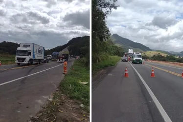 Imagem ilustrativa da imagem Acidente com carreta interdita rodovia no ES