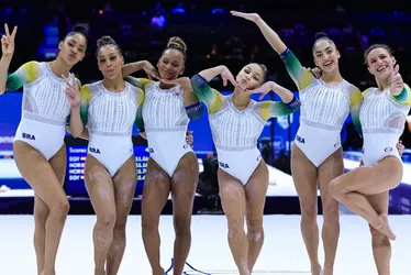 Imagem ilustrativa da imagem Brasil conquista prata histórica por equipes no Mundial de Ginástica