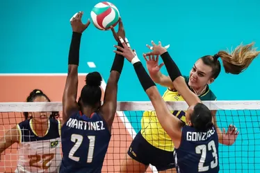 Imagem ilustrativa da imagem Brasil é dominado por dominicanas no vôlei e fica com a prata no Pan 2023
