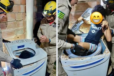 Imagem ilustrativa da imagem Criança é resgatada após ficar presa em máquina de lavar em GO