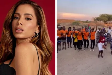 Imagem ilustrativa da imagem Crianças de uma ONG da África agradecem Anitta pela construção de hospital