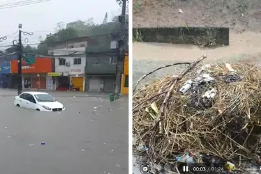 Imagem ilustrativa da imagem Grande Recife: ruas alagadas, com lixo, riscos de choque e de perdas de veículos